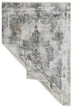 6x9 White and Gray Turkish Antep Rug