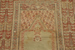 4x5 Green and Rust Turkish Traditional Rug