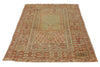 4x5 Green and Rust Turkish Traditional Rug