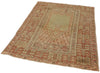 4x5 Green and Rust Turkish Traditional Rug