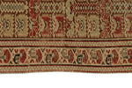 4x5 Green and Rust Turkish Traditional Rug