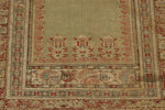 4x5 Green and Rust Turkish Traditional Rug