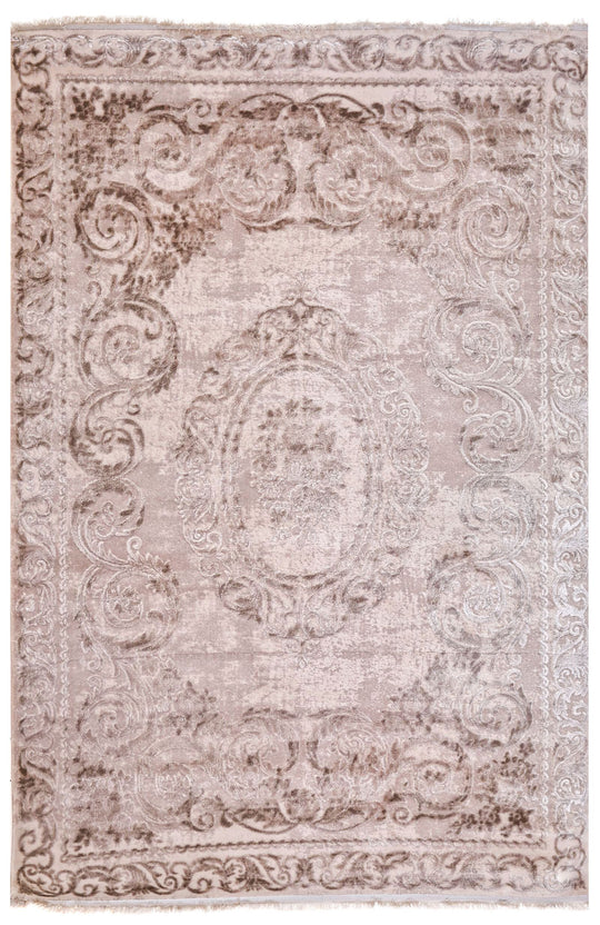 5x8 Gray and Gray Turkish Antep Rug