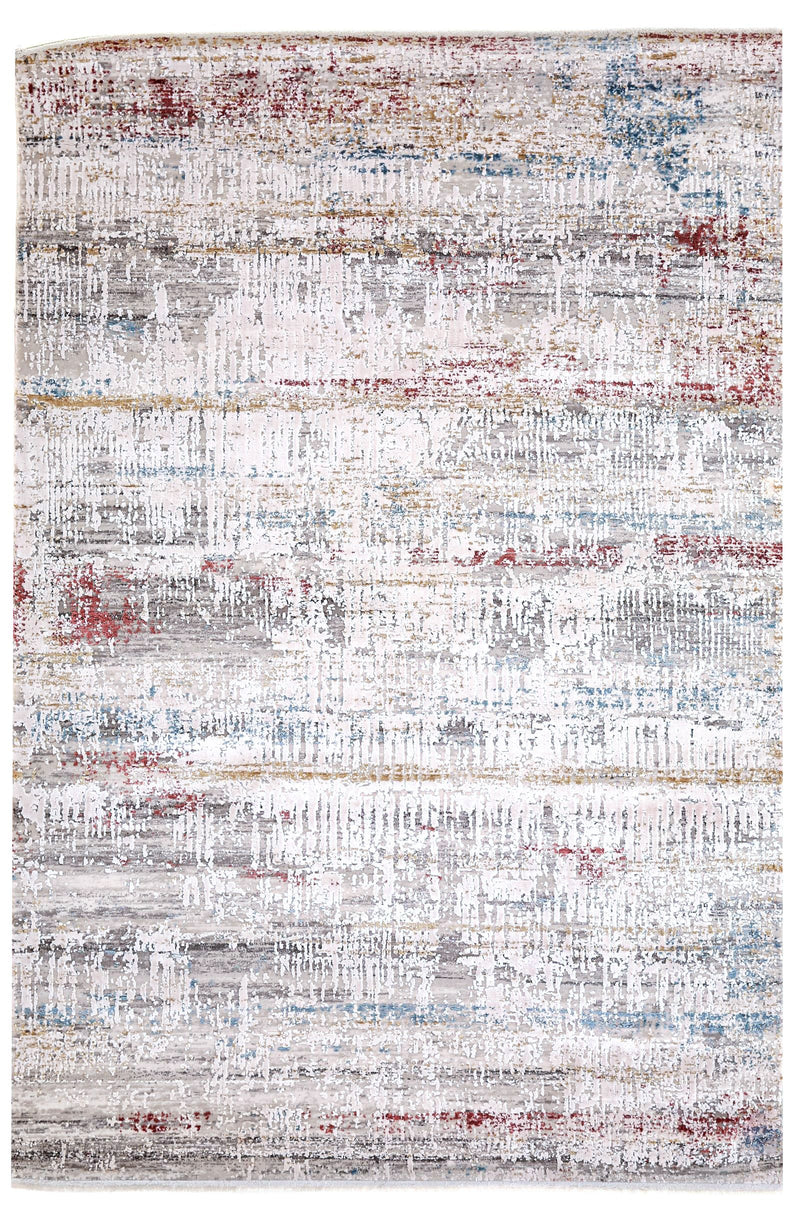 5x8 Off White and Multicolor Turkish Antep Rug