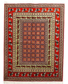 5x6 Red and Red Turkish Silk Rug