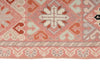 7x10 Pink and Off White Turkish Milas Rug