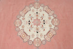 7x10 Pink and Off White Turkish Milas Rug
