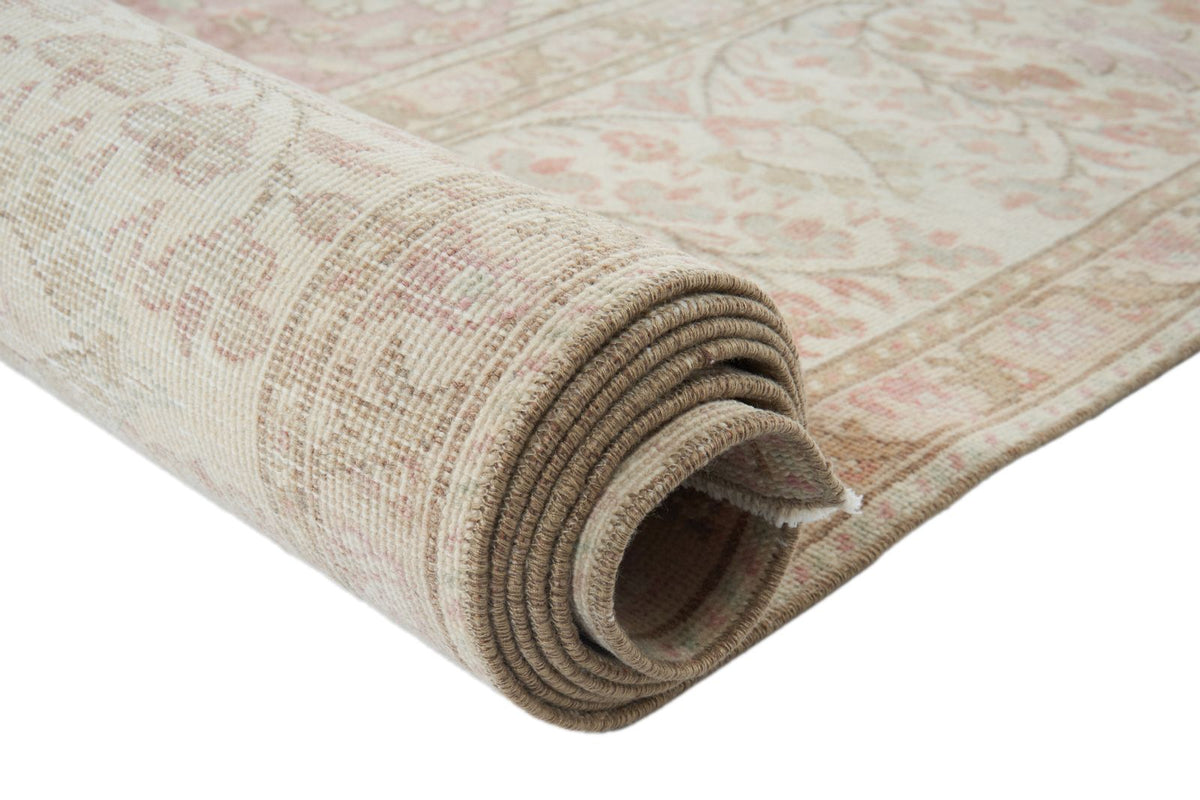 9x13 Pink and Brown Turkish Traditional Rug