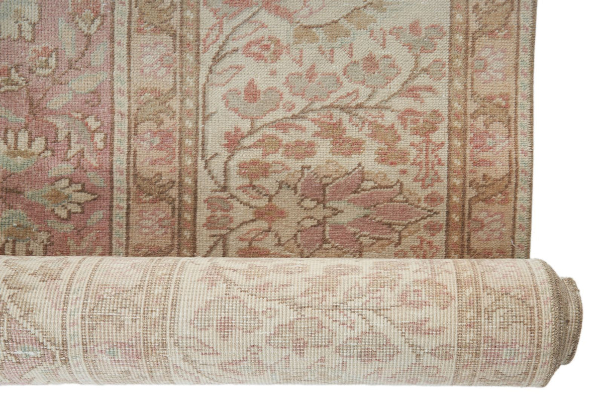 9x13 Pink and Brown Turkish Traditional Rug