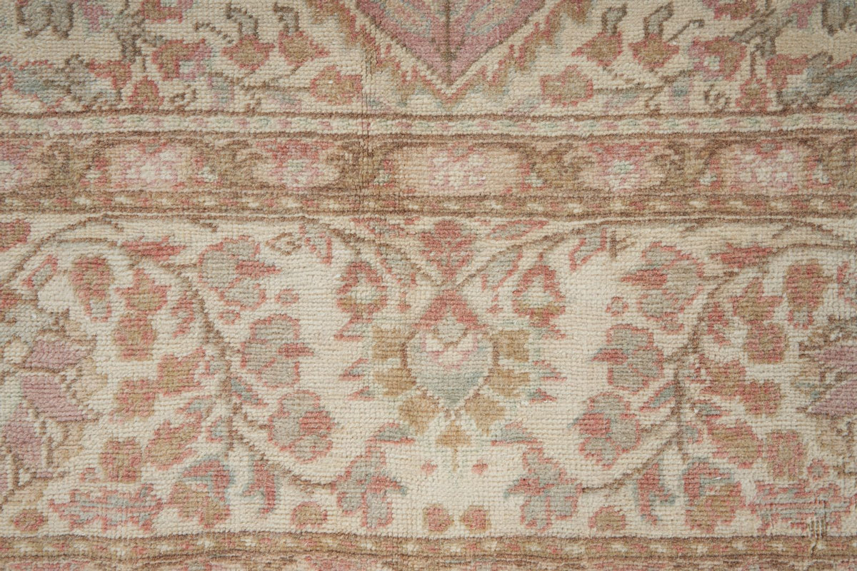 9x13 Pink and Brown Turkish Traditional Rug