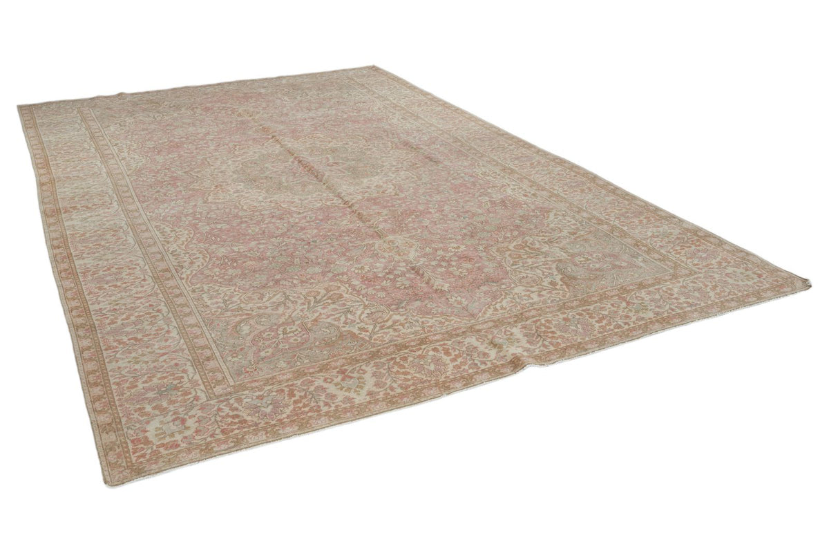 9x13 Pink and Brown Turkish Traditional Rug