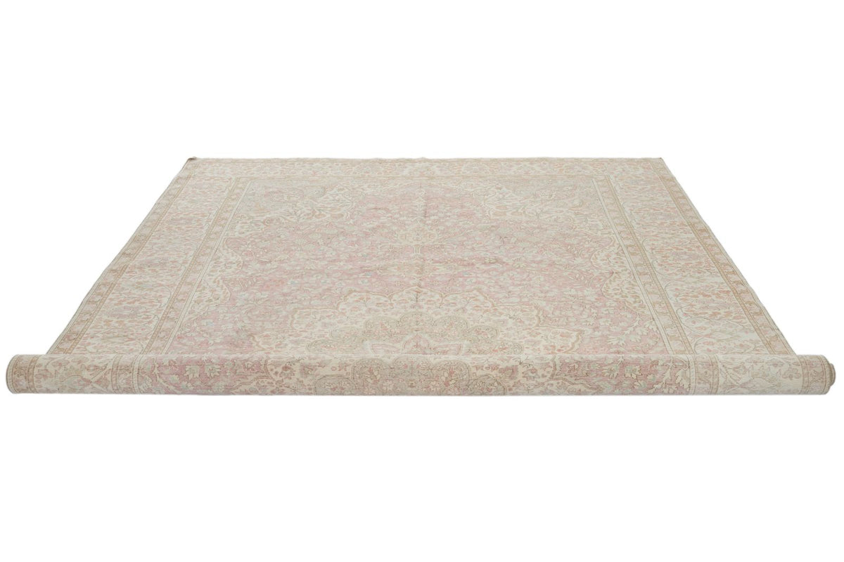 9x13 Pink and Brown Turkish Traditional Rug