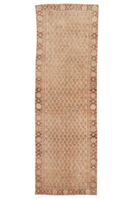 4x13 Rust and Beige Anatolian Turkish Tribal Runner