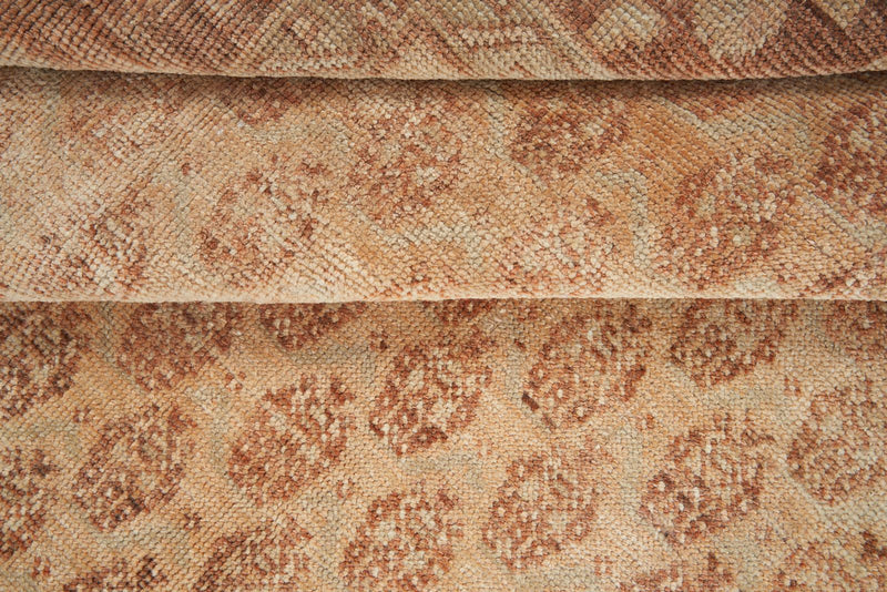 4x13 Rust and Beige Anatolian Turkish Tribal Runner