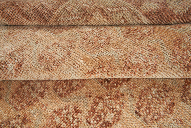 4x13 Rust and Beige Anatolian Turkish Tribal Runner