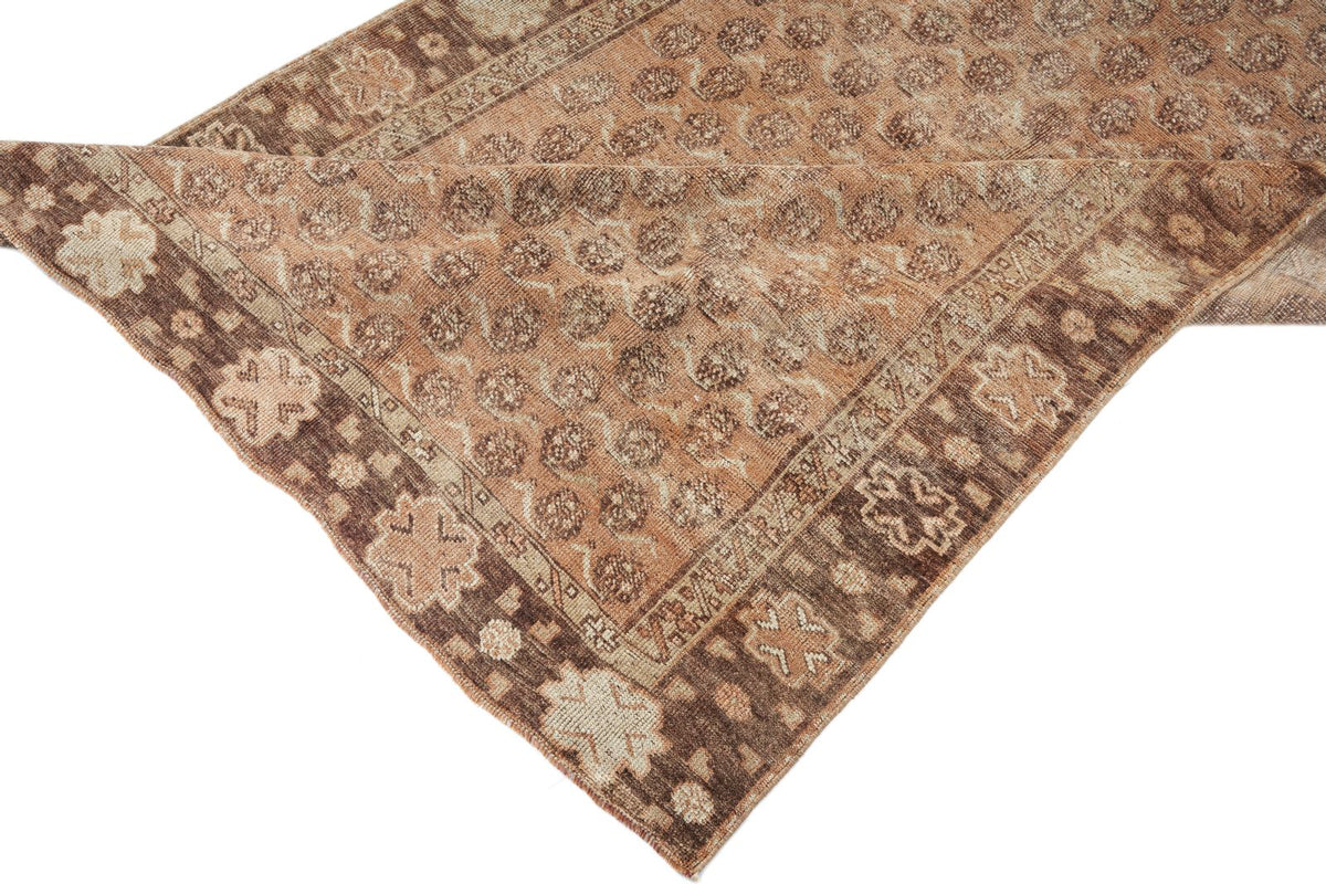 4x13 Rust and Brown Anatolian Turkish Tribal Runner