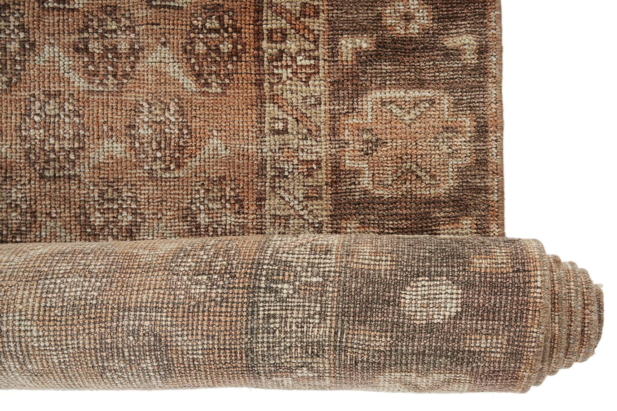 4x13 Rust and Brown Anatolian Turkish Tribal Runner