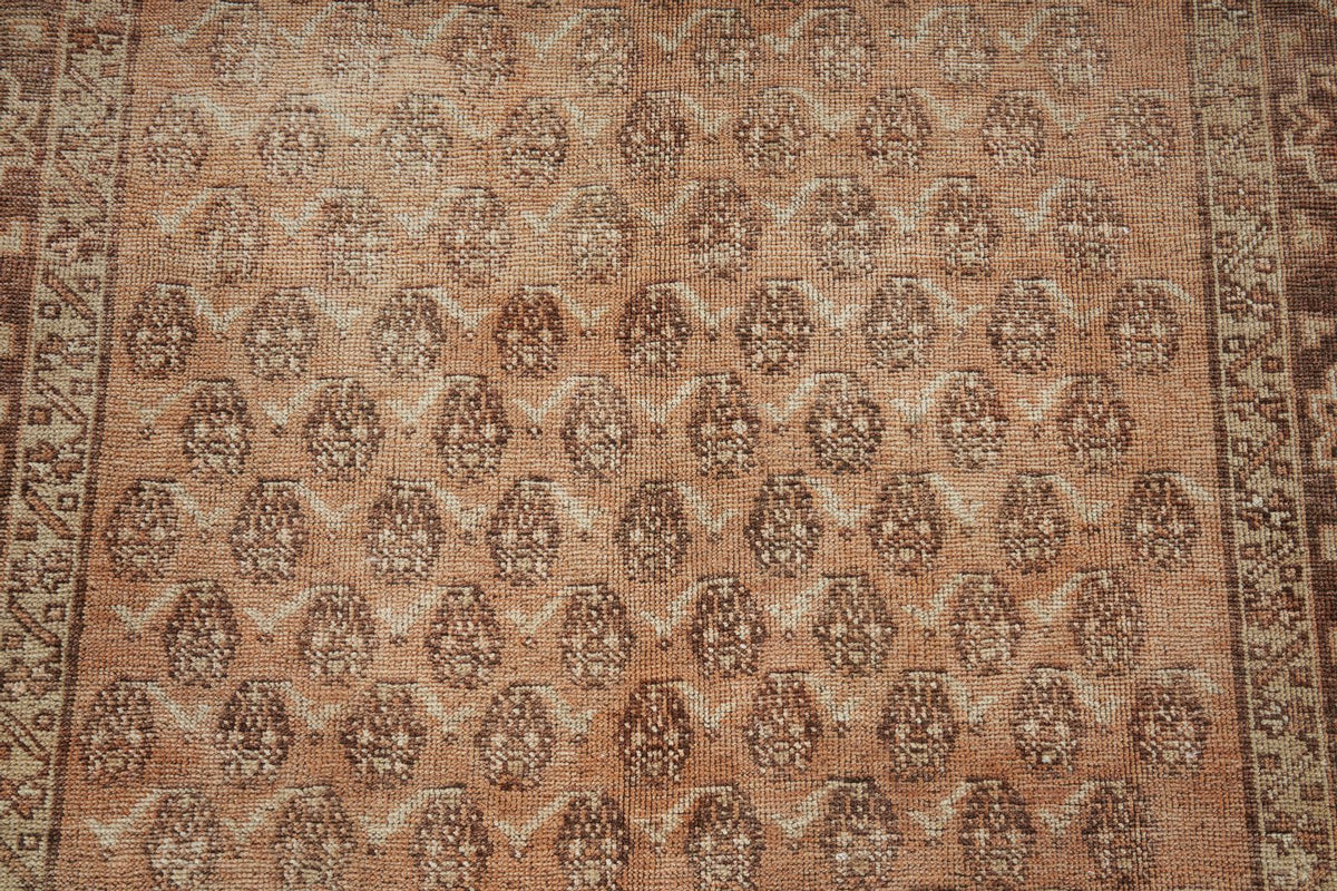 4x13 Rust and Brown Anatolian Turkish Tribal Runner