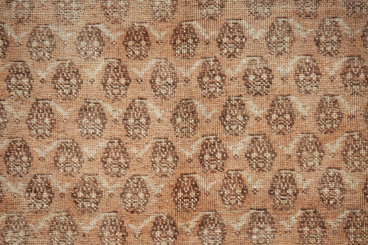4x13 Rust and Brown Anatolian Turkish Tribal Runner