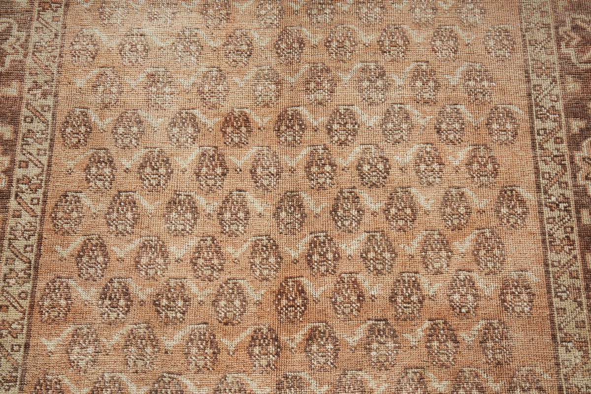 4x13 Rust and Brown Anatolian Turkish Tribal Runner