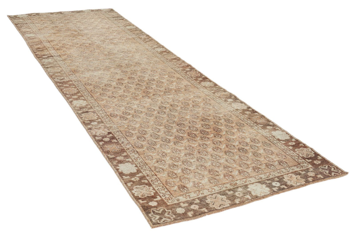 4x13 Rust and Brown Anatolian Turkish Tribal Runner