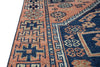 4x9 Navy and Rust Anatolian Turkish Tribal Runner