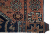 4x9 Navy and Rust Anatolian Turkish Tribal Runner