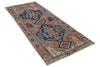 4x9 Navy and Rust Anatolian Turkish Tribal Runner