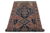 4x9 Navy and Rust Anatolian Turkish Tribal Runner