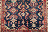 4x6 Beige and Navy Kazak Tribal Rug