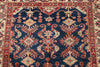 4x6 Beige and Navy Kazak Tribal Rug