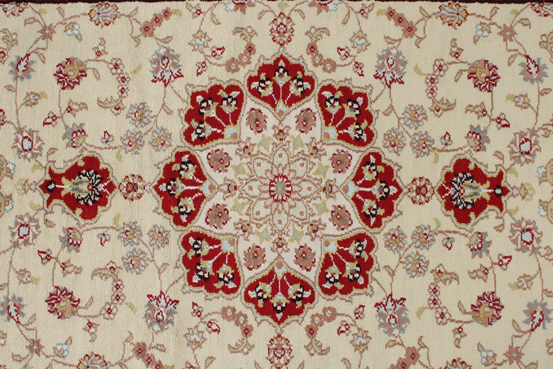 3x10 Green and Red Turkish Silk Runner