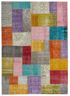 8x12 Multicolor Turkish Patchwork Rug