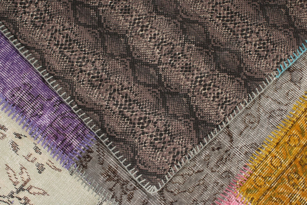 8x12 Multicolor Turkish Patchwork Rug