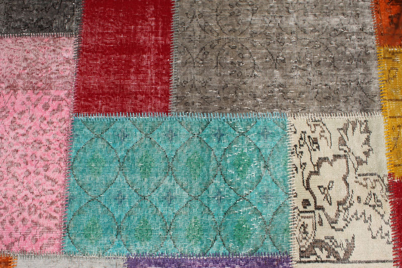 8x12 Multicolor Turkish Patchwork Rug