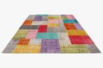 8x12 Multicolor Turkish Patchwork Rug