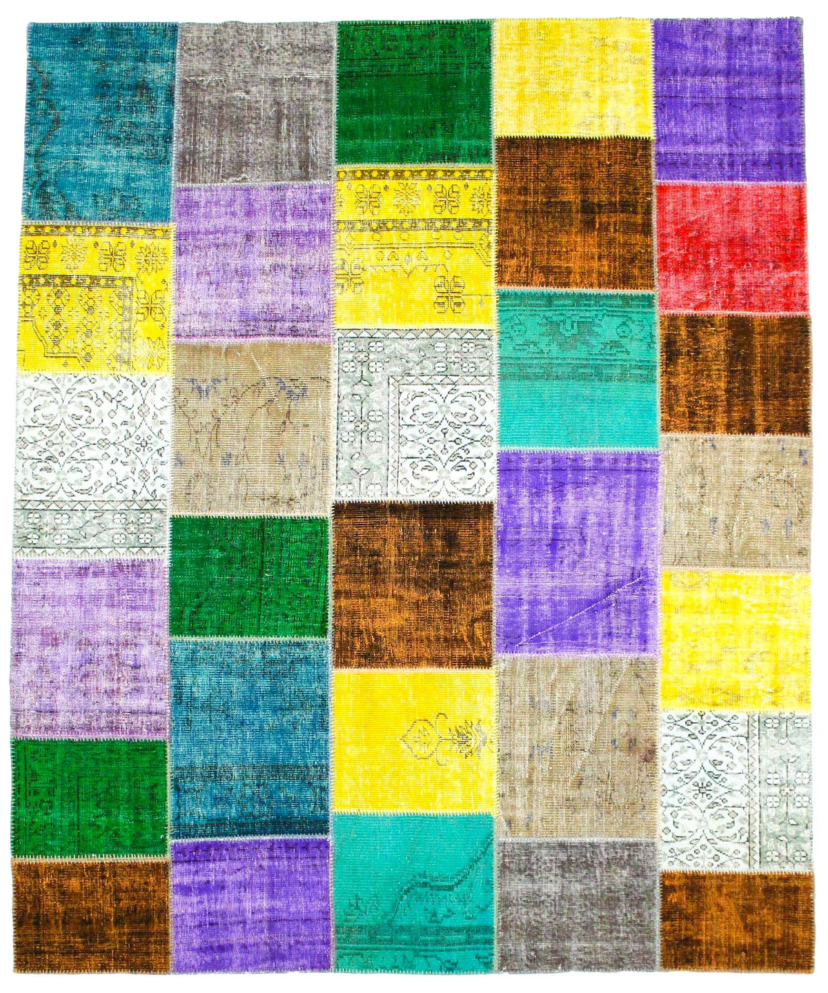 8x10 Multicolor Turkish Patchwork Rug