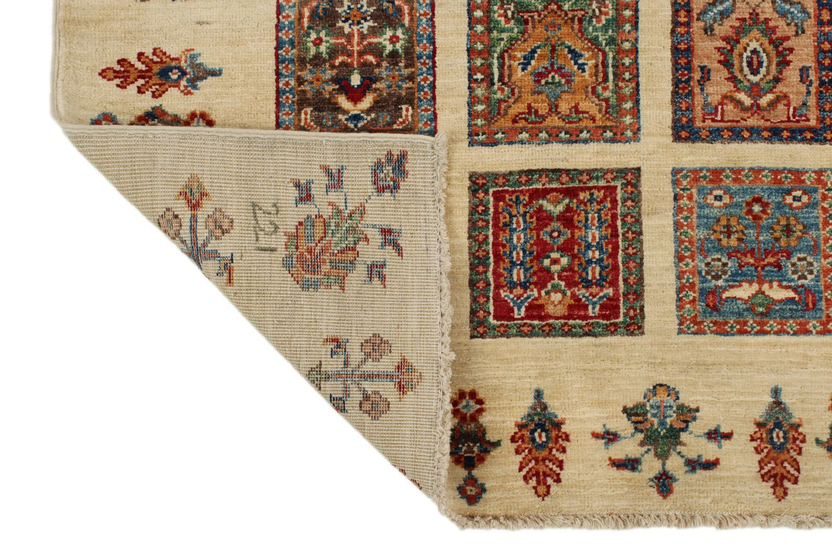4x21 Ivory and Multicolor Modern Contemporary Runner