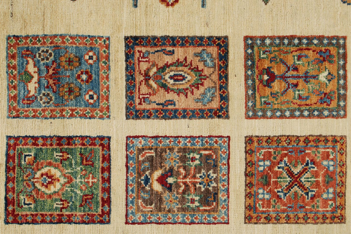 4x21 Ivory and Multicolor Modern Contemporary Runner