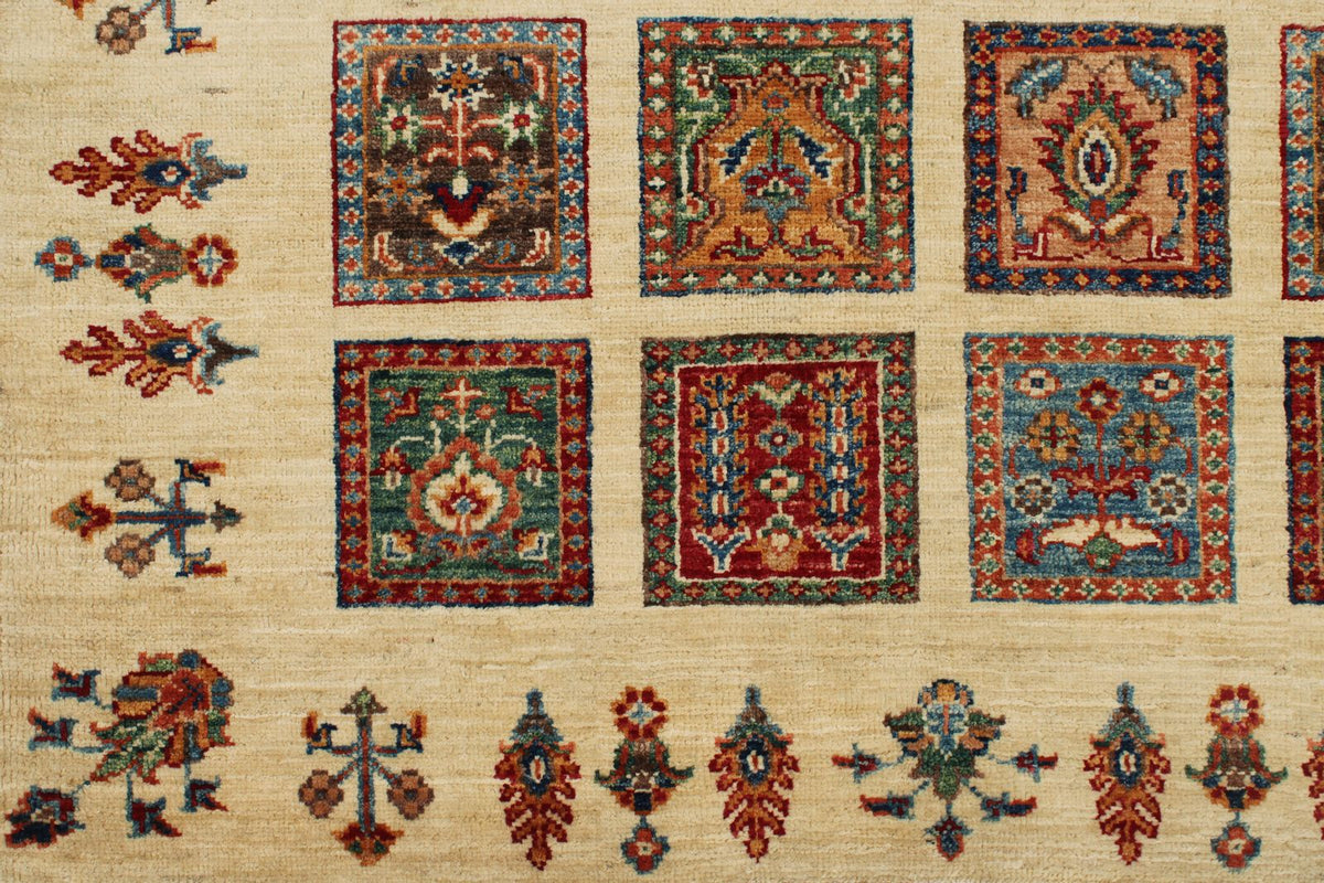 4x21 Ivory and Multicolor Modern Contemporary Runner