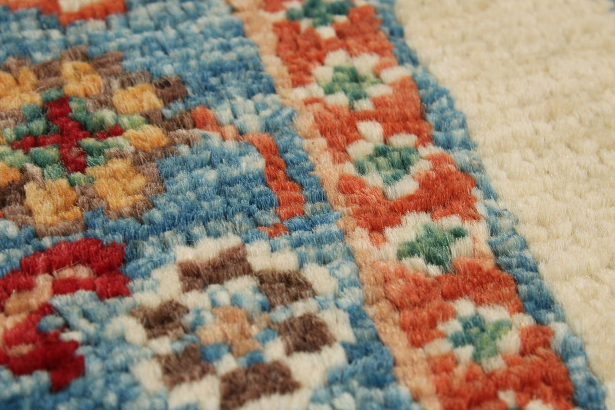 4x21 Ivory and Multicolor Modern Contemporary Runner