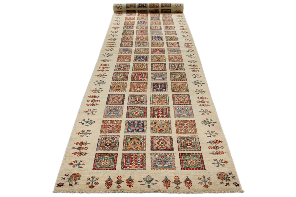 4x21 Ivory and Multicolor Modern Contemporary Runner