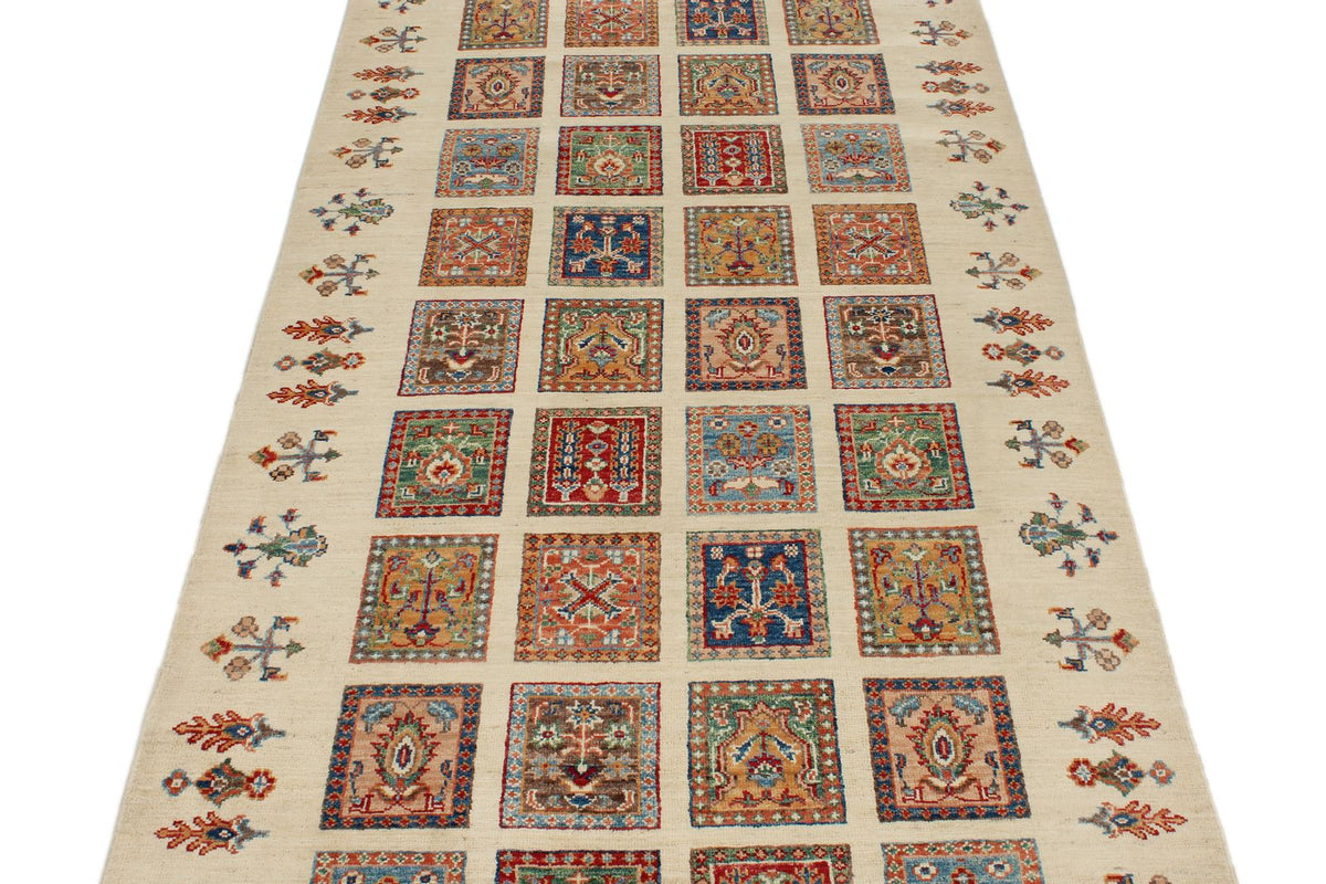 4x21 Ivory and Multicolor Modern Contemporary Runner