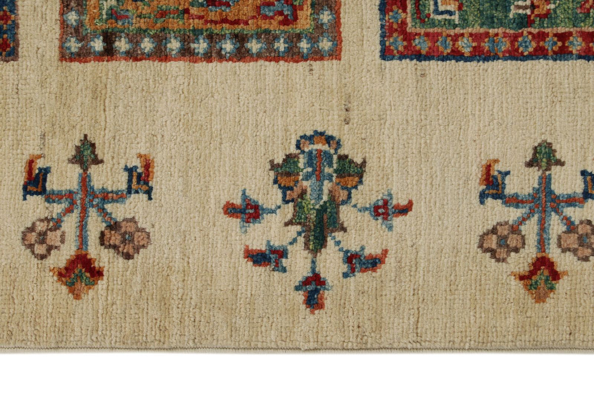 4x21 Ivory and Multicolor Modern Contemporary Runner