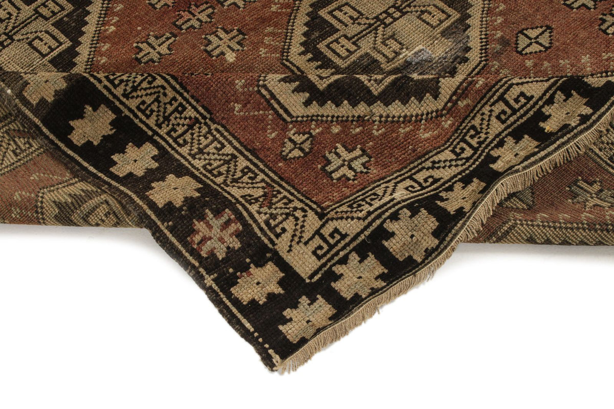 5x12 Rust and Brown Turkish Tribal Rug