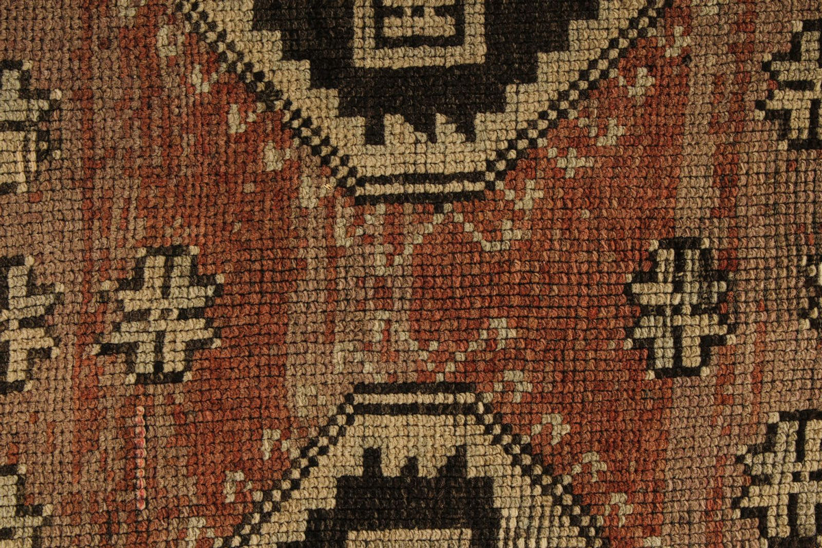 5x12 Rust and Brown Turkish Tribal Rug