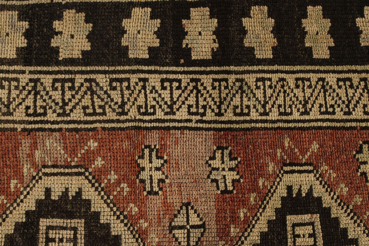 5x12 Rust and Brown Turkish Tribal Rug