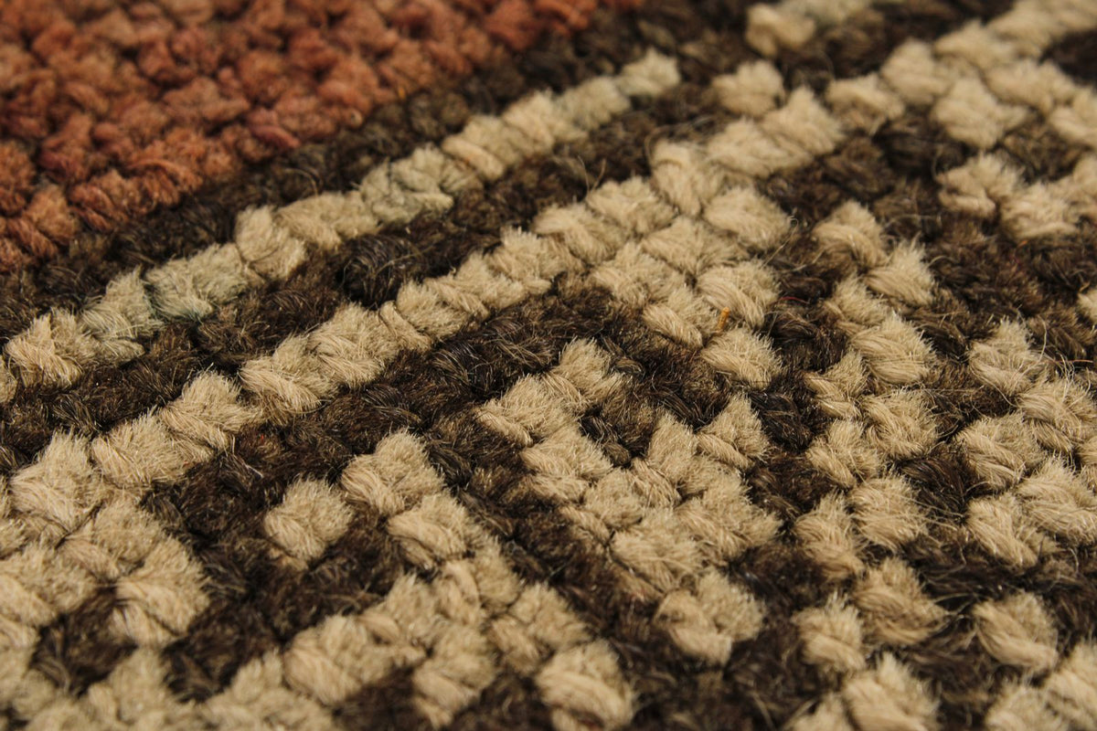 5x12 Rust and Brown Turkish Tribal Rug