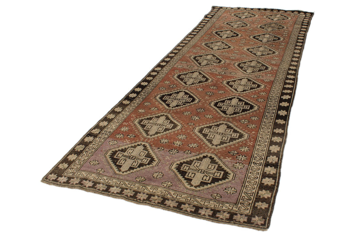 5x12 Rust and Brown Turkish Tribal Rug