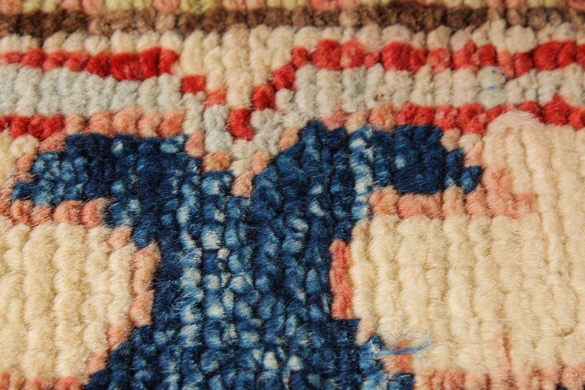 5x8 Beige and Red Kazak Tribal Rug